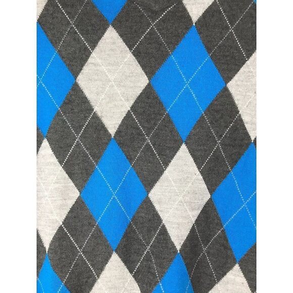 INC Gray Long Sleeve Marino Wool Blend Argyle Sweater Size X-Large - Picture 3 of 7